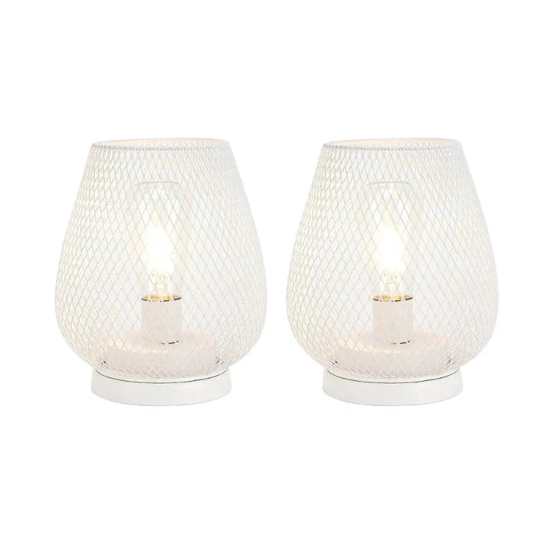 StoneEde – Battery-Powered Metal Table Lamp with Warm LED Edison Bulb