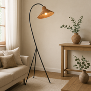 Novyra | Classic Bamboo Shade Floor Lamp