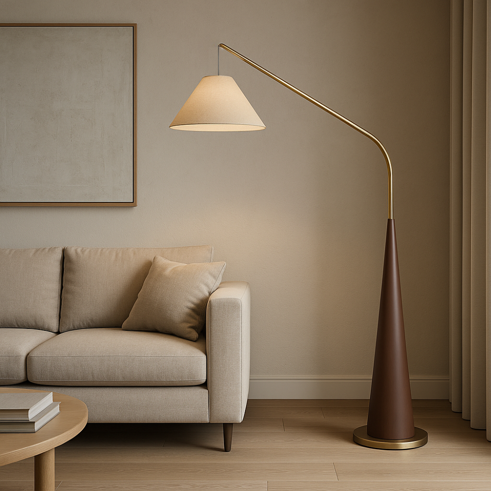 TorLy - Vintage Classic Wooden Arc Lamp