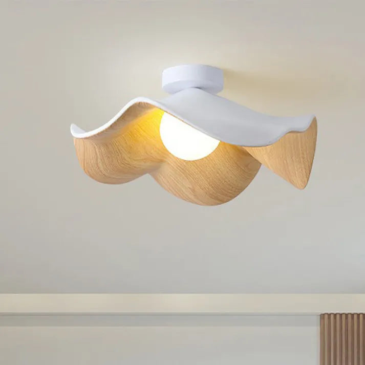 PetalNord – Wooden Lotus Ceiling Fixture