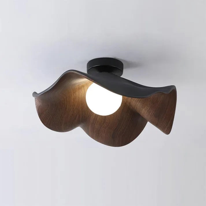PetalNord – Wooden Lotus Ceiling Fixture
