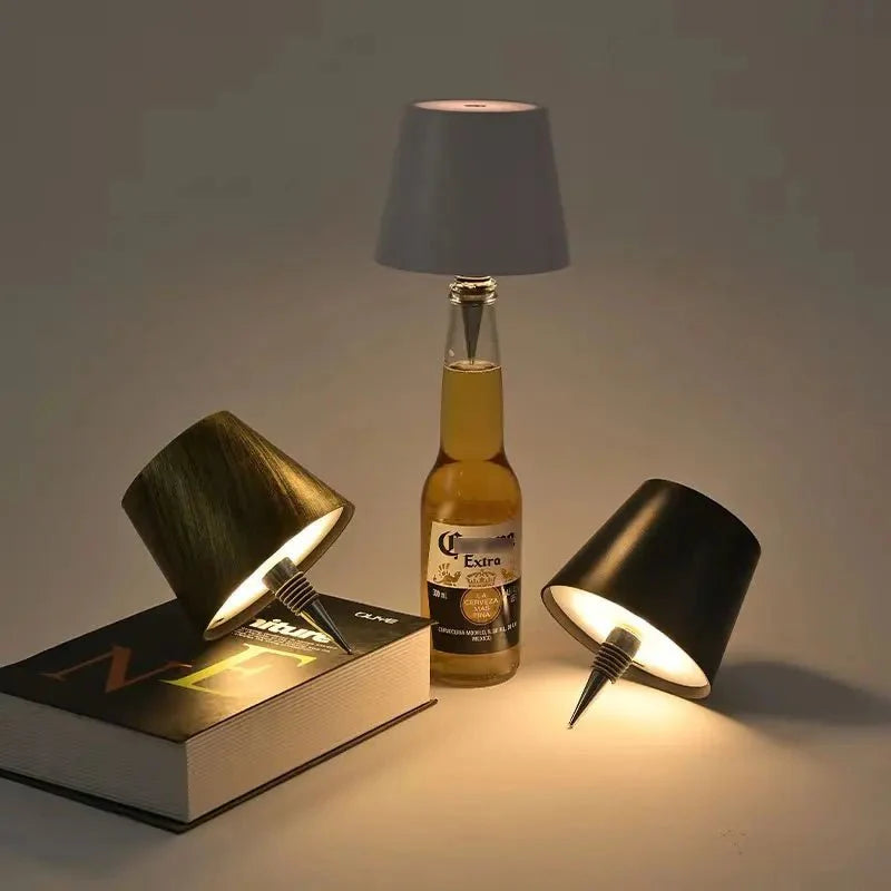 BrightVino – Dimmable LED Table Lamp with 3 Color Modes & USB Charging