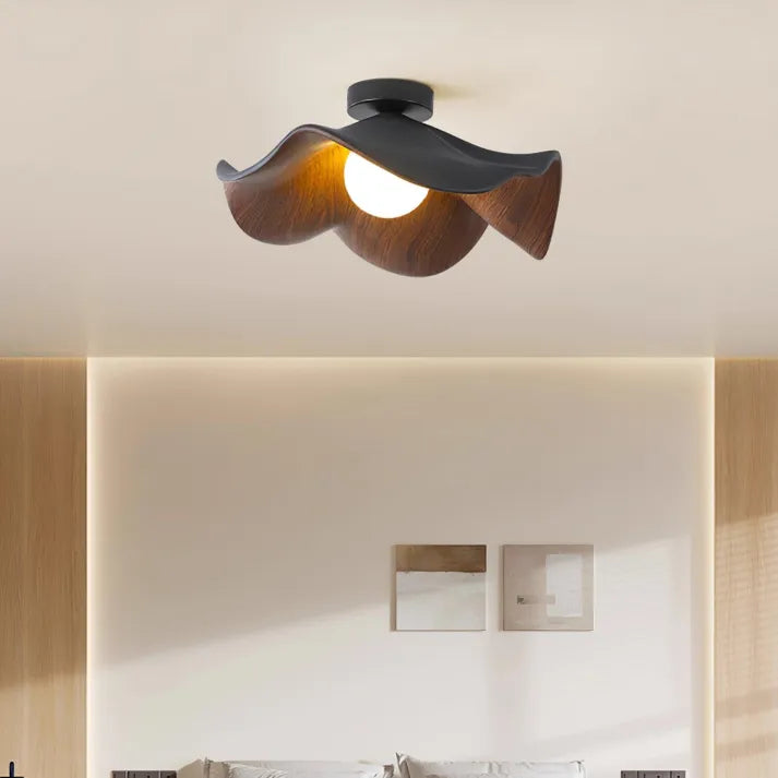 PetalNord – Wooden Lotus Ceiling Fixture