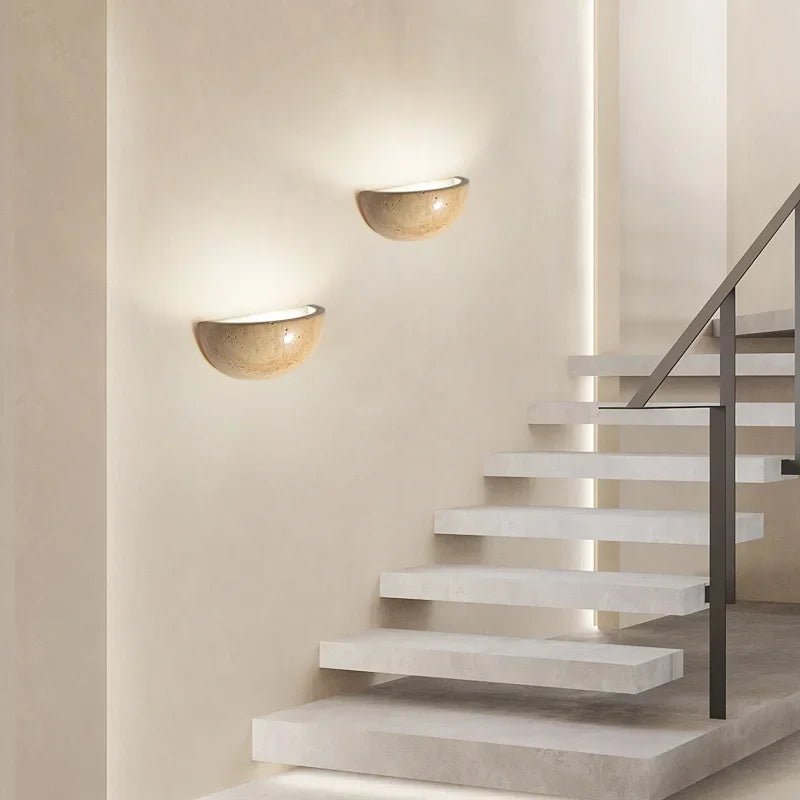 LarisStell – LED Stone Wall Lamp Sconce for Cozy Living Room and Bedroom Ambience