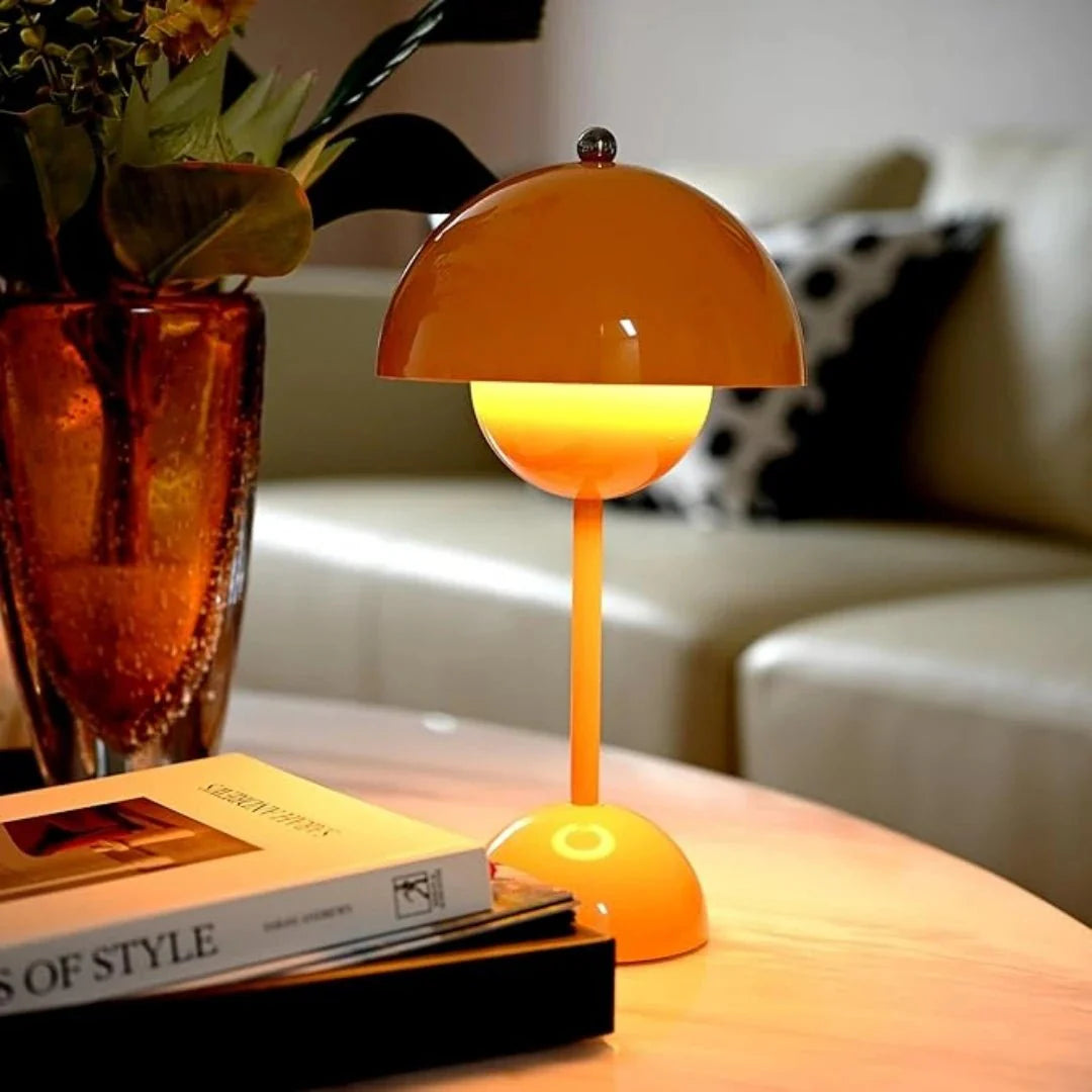 GlowBloom – Rechargeable Flower Bud Table Lamp for Modern Bedrooms