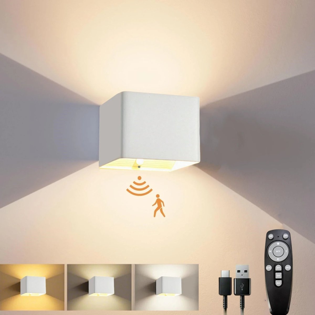 LonSenzi – Wireless LED Wall Light with Motion Sensor & 4000 mAh Battery